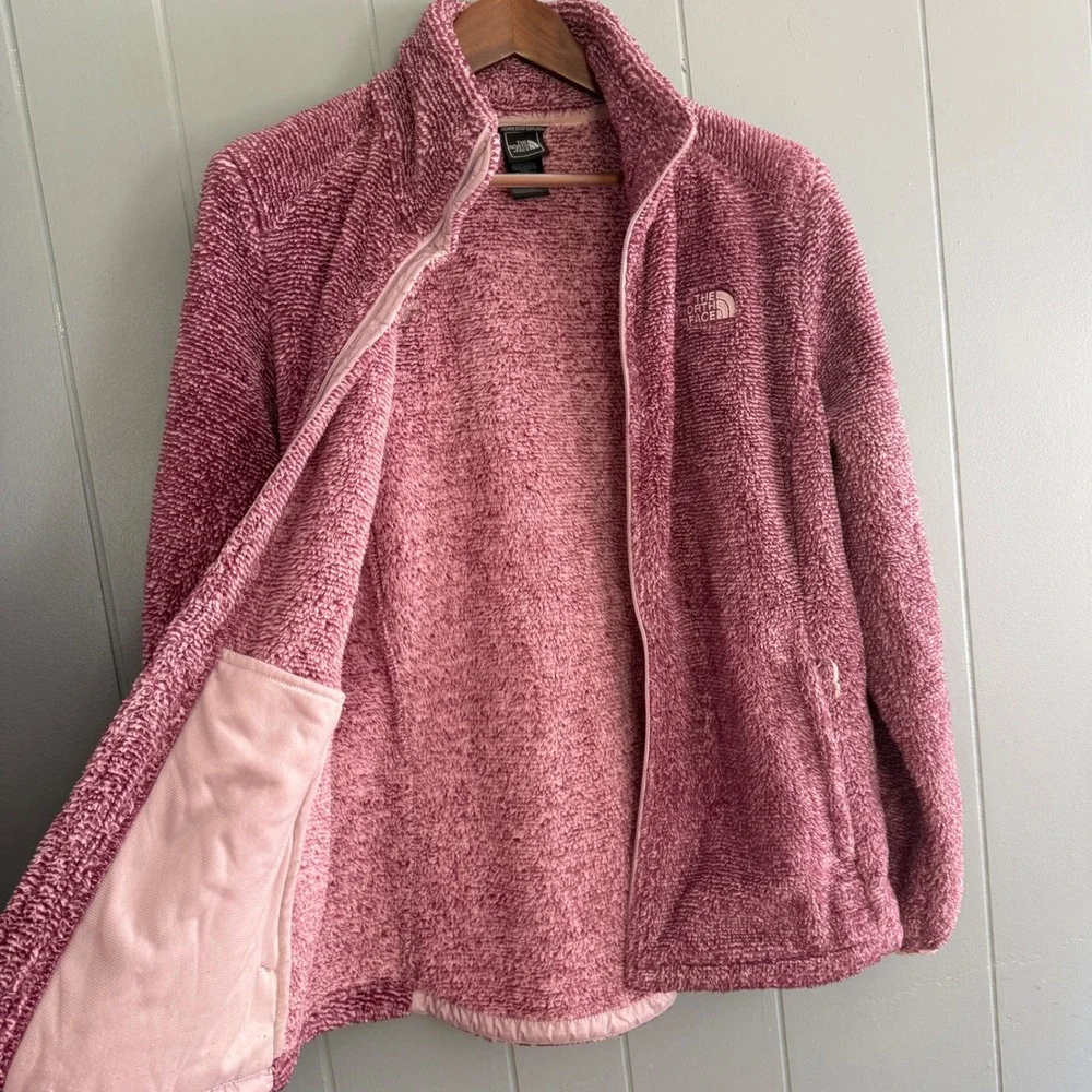 The North Face Womens Osito Full Zip Fleece Jacket XL Dusty Rose Fuzzy Gorpcore